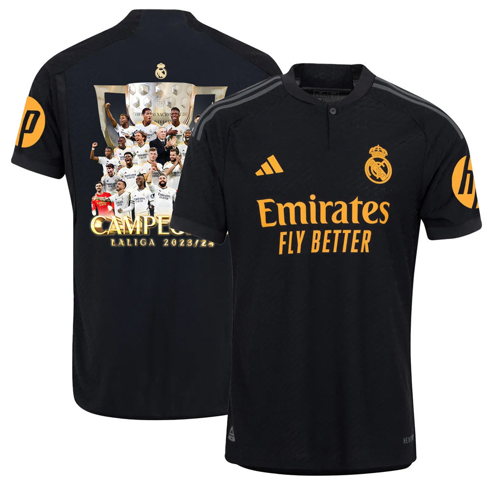 Real Madrid Third Jersey Black Champions LaLiga 2023/24 – Men