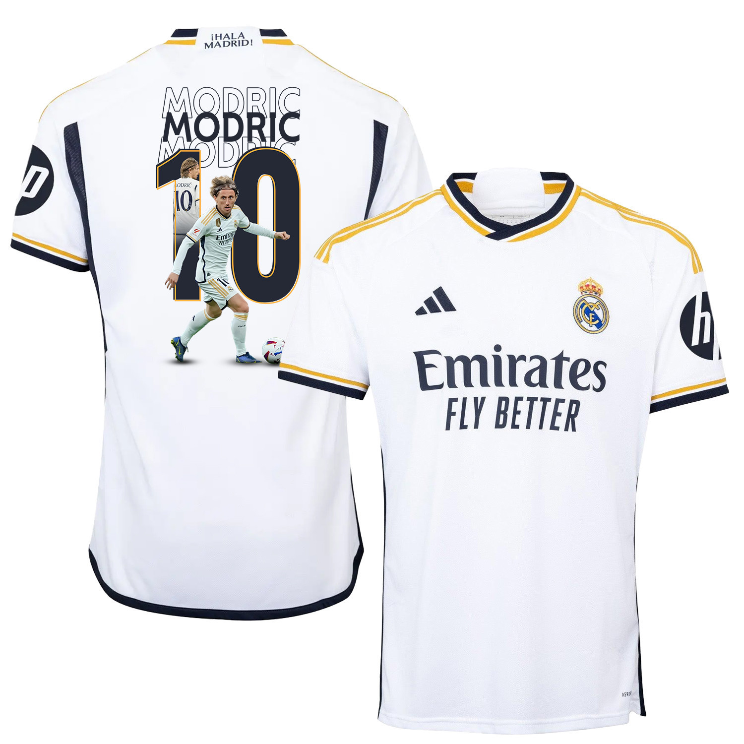 Luka Modric 10 Real Madrid Home Jersey White Fan Art