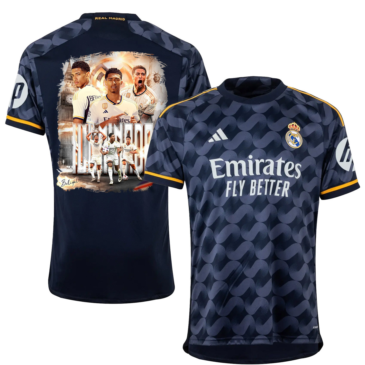 Jude Bellingham 5 Real Madrid Away Jersey Navy Blue 2023/24 –