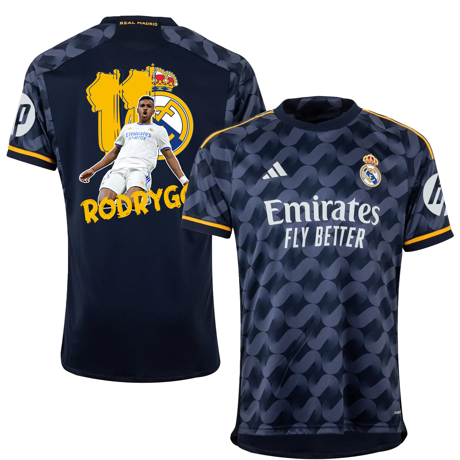 Rodrygo 11 Real Madrid Fan Art Away Jersey – Men