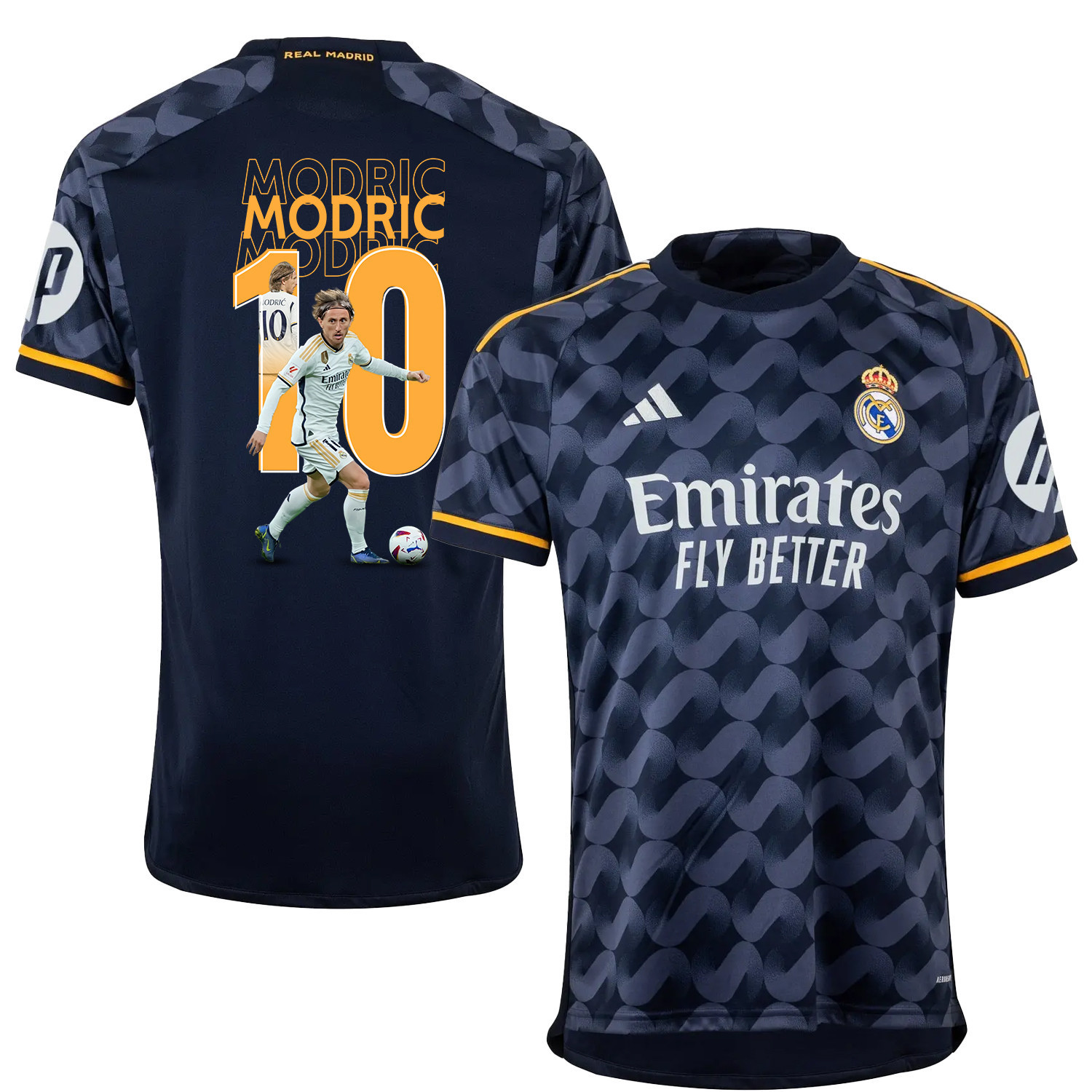 Luka Modric 10 Real Madrid Away Jersey Navy Blue Fan Art