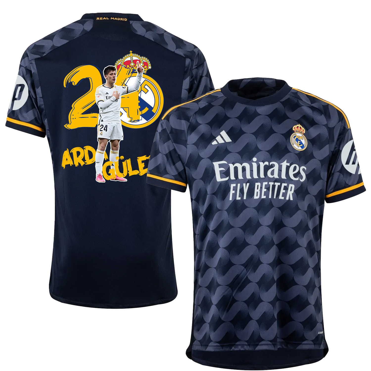 Arda Gler 24 Real Madrid Fan Art Away Jersey – Men