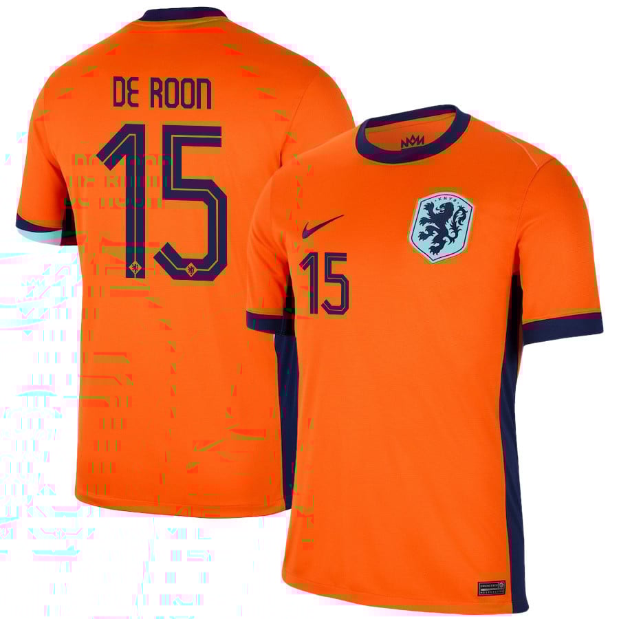 Marten de Roon 15 Netherlands National Team 2024/25 Home Men Jersey – Orange