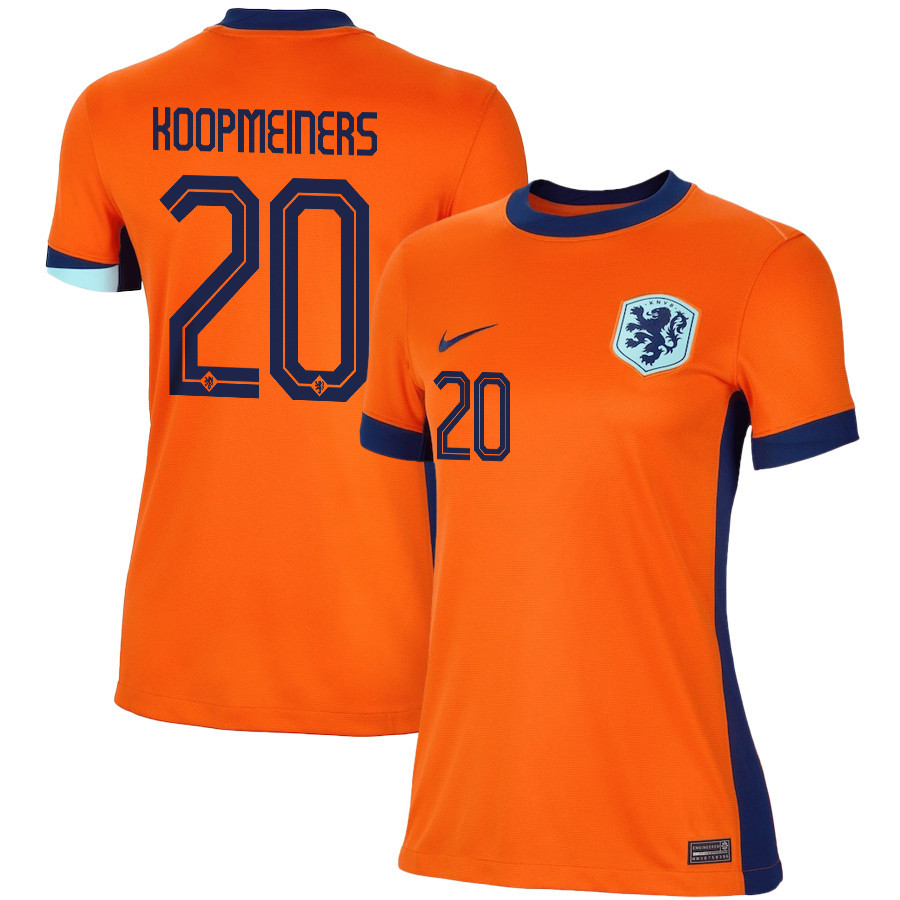 Teun Koopmeiners 20 Netherlands National Team 2024/25 Home WOMEN Jersey – Orange