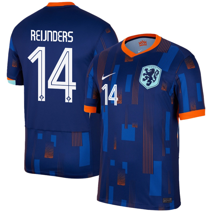 Tijjani Reijnders 14 Netherlands National Team 2024/25 Away Men Jersey – Navy