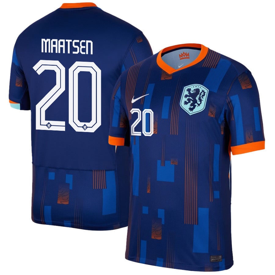 Ian Maatsen 20 Netherlands National Team 2024/25 Away Men Jersey – Navy