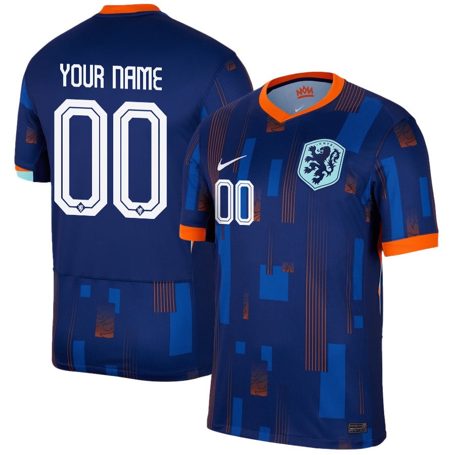 Netherlands National Team 2024/25 Away Men Custom Jersey – Navy