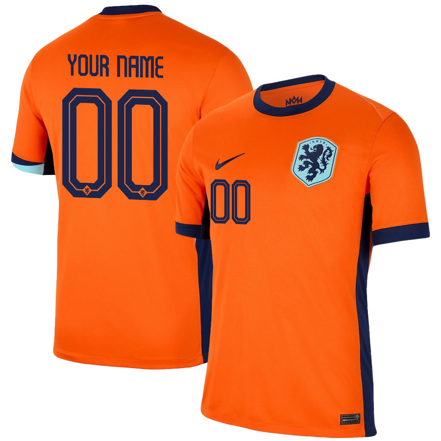 Netherlands National Team 2024/25 Home Men Custom Jersey – Orange