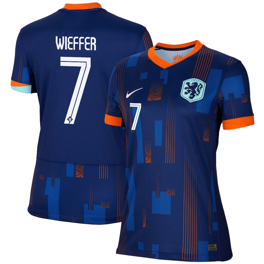 Mats Wieffer 7 Netherlands National Team 2024/25 Away WOMEN Jersey – Navy