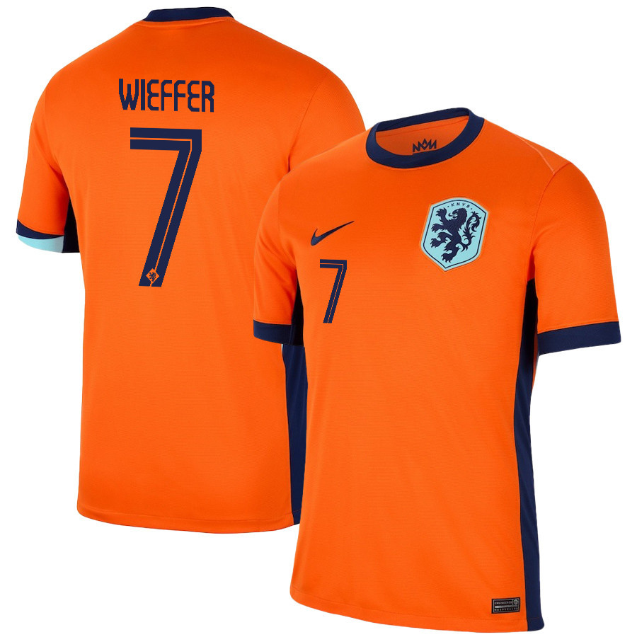 Mats Wieffer 7 Netherlands National Team 2024/25 Home Men Jersey – Orange