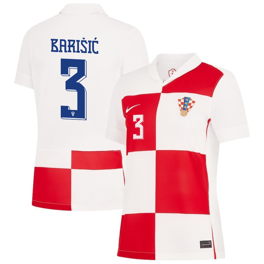 Borna Bariic 3 Croatia National Team 2024 Home WOMEN Jersey – White