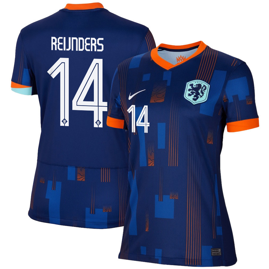 Tijjani Reijnders 14 Netherlands National Team 2024/25 Away WOMEN Jersey – Navy