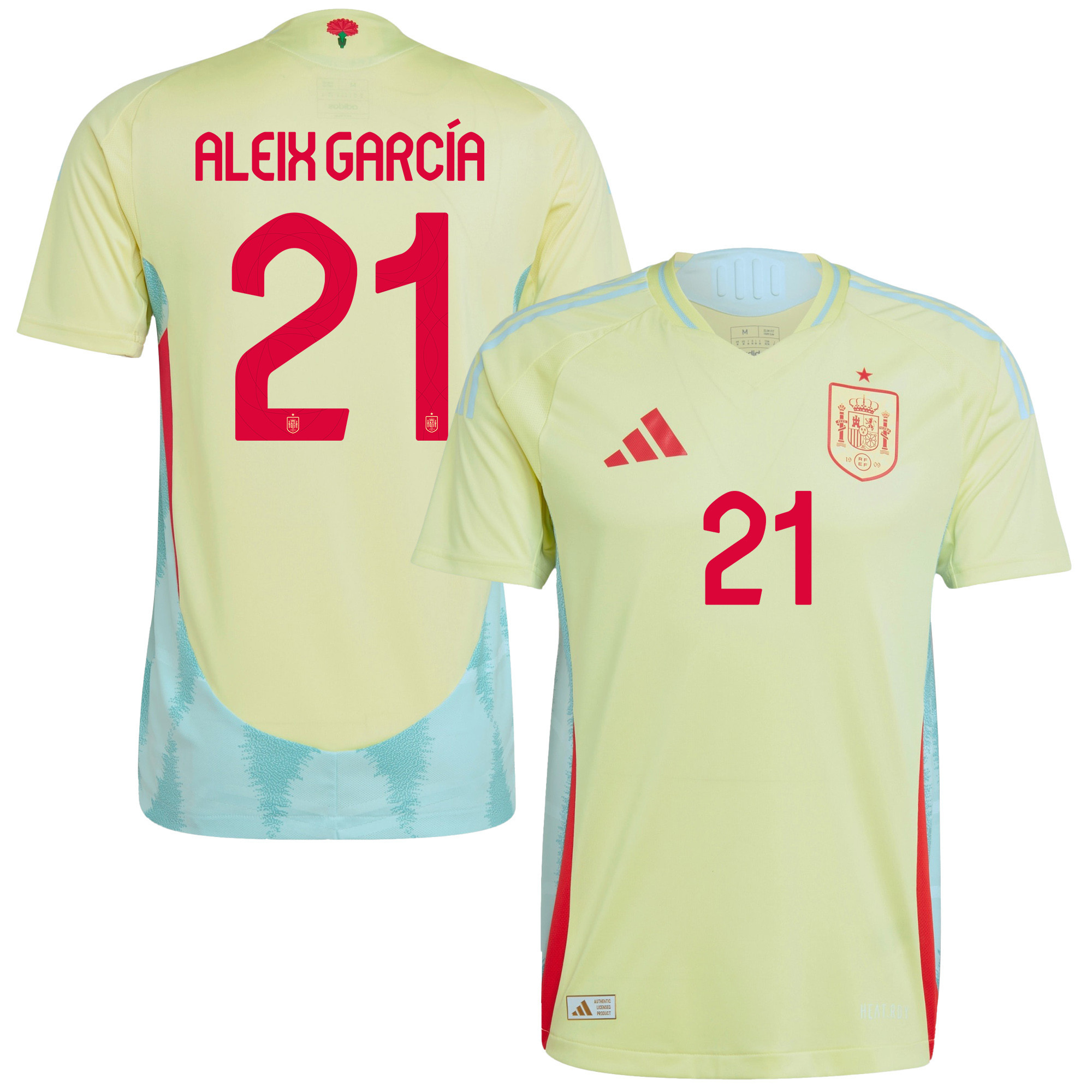 Aleix Garca 21 Spain National Team 2024 Away Men Jersey – Yellow