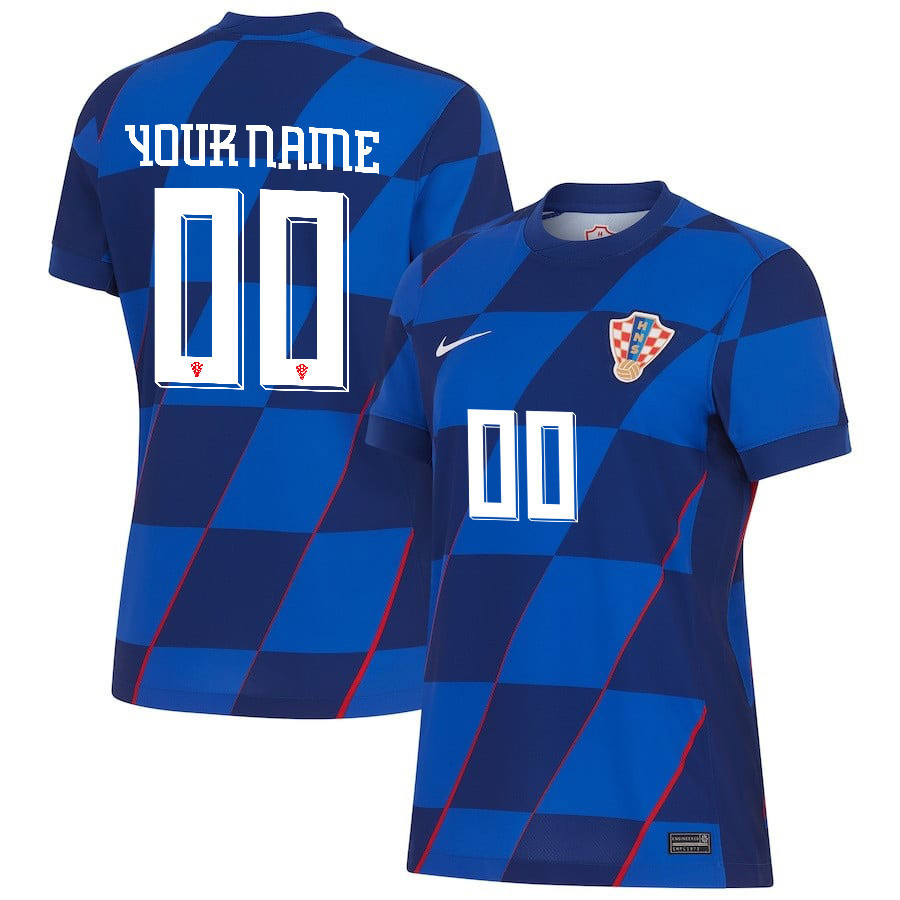 Croatia National Team 2024 Away WOMEN Custom Jersey – Blue
