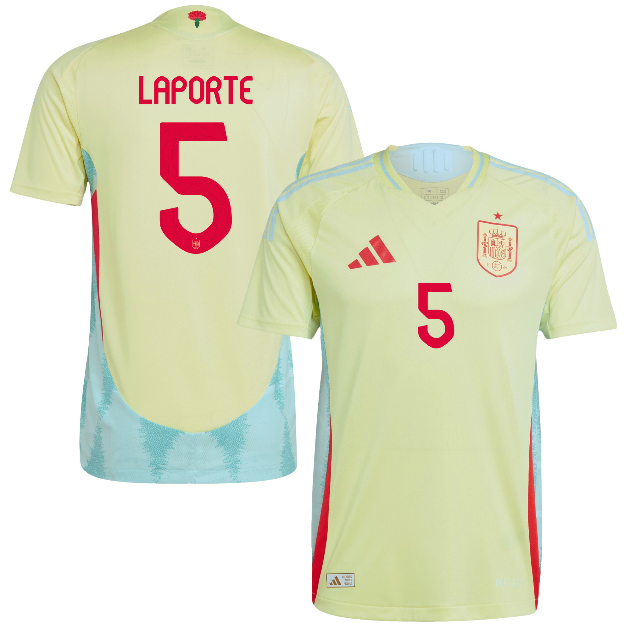 Aymeric Laporte 14 Spain National Team 2024 Away Men Jersey – Yellow