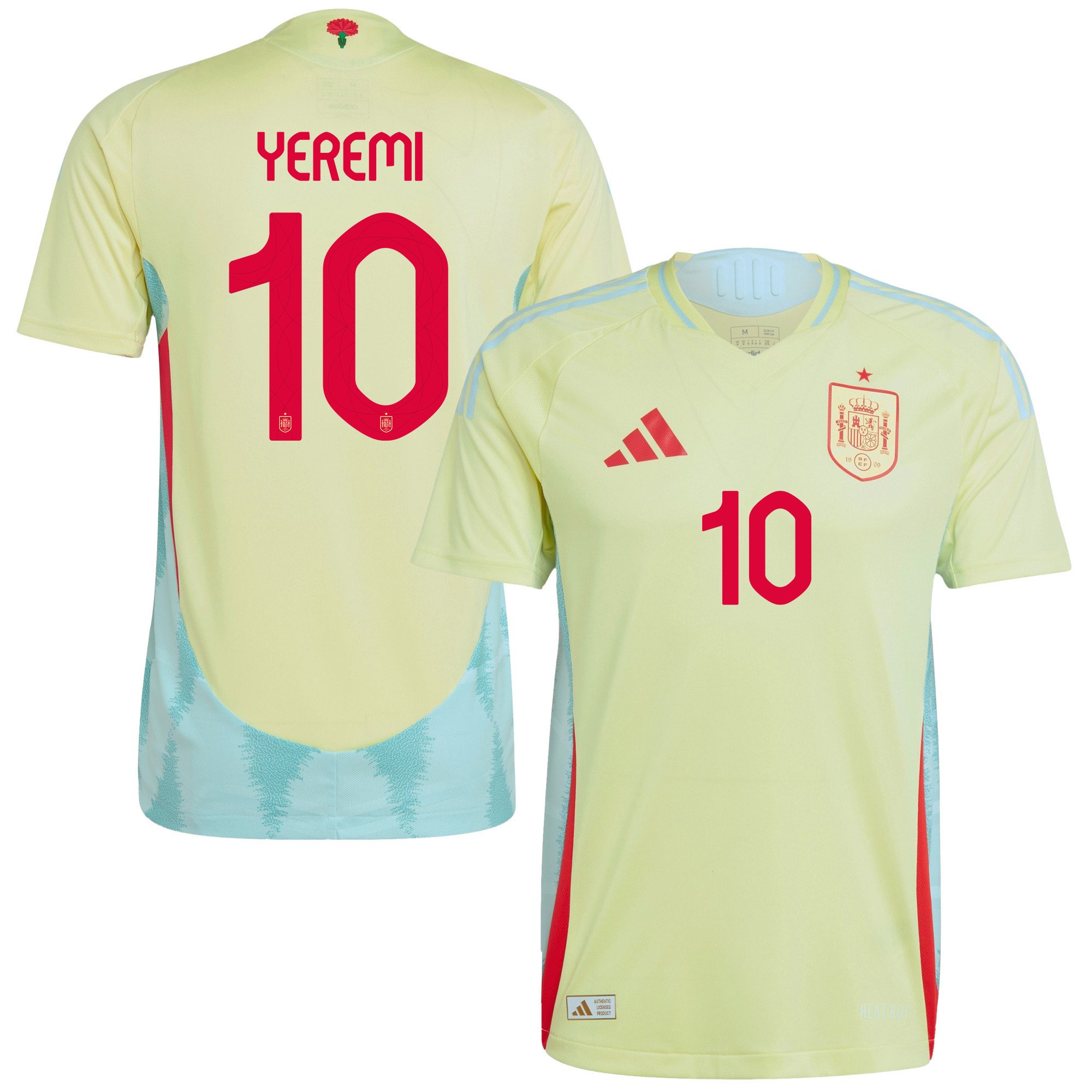 Yeremy Pino 10 Spain National Team 2024 Away Men Jersey – Yellow