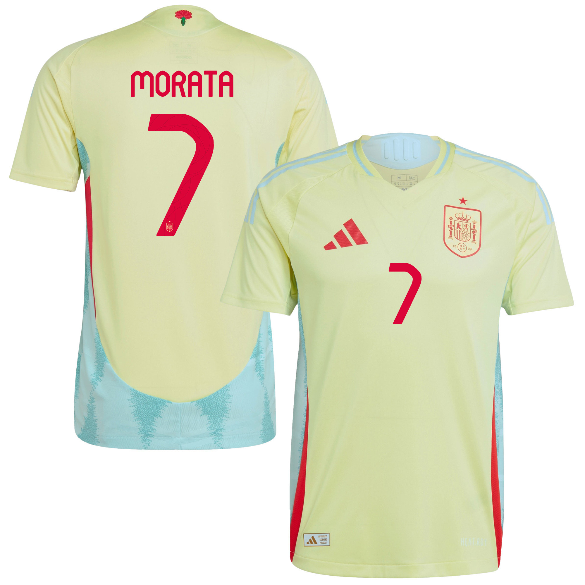 lvaro Morata 7 Spain National Team 2024 Away Men Jersey – Yellow