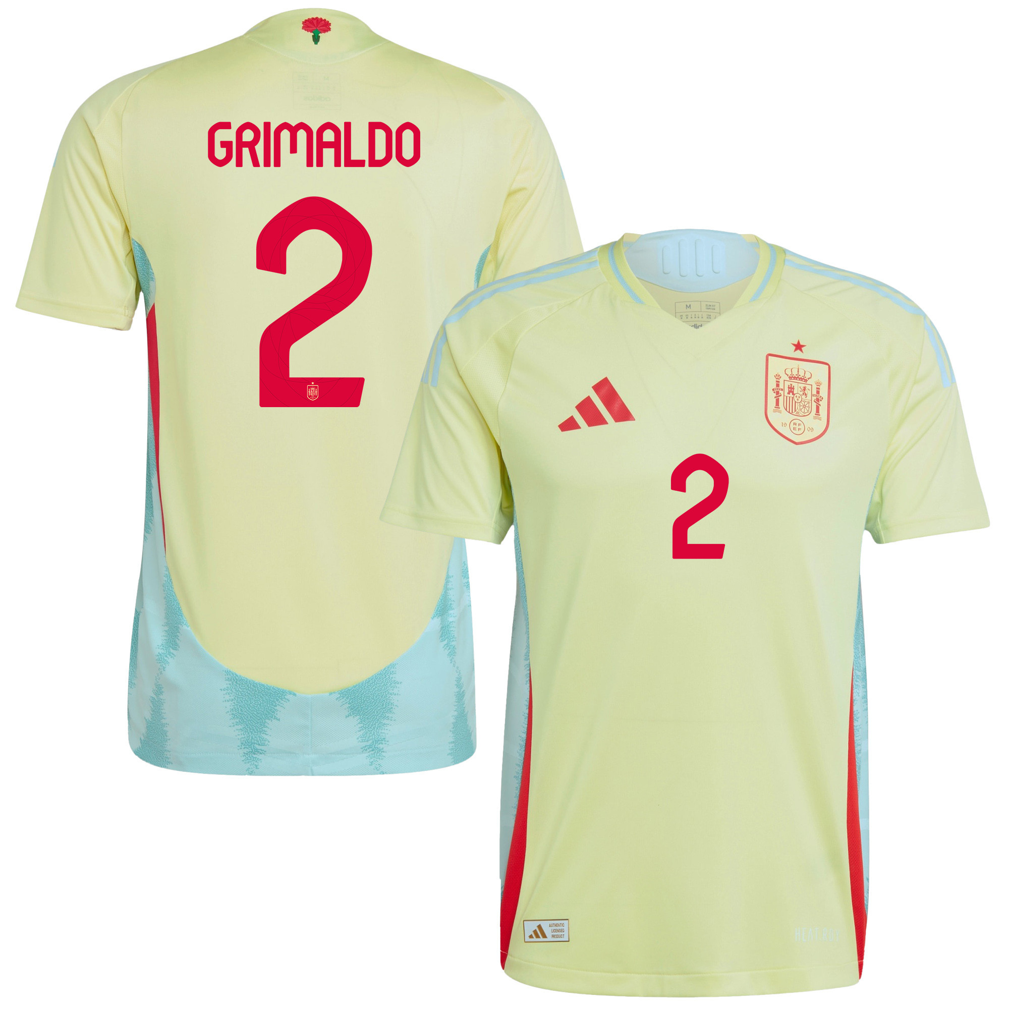 Alex Grimaldo 2 Spain National Team 2024 Away Men Jersey – Yellow