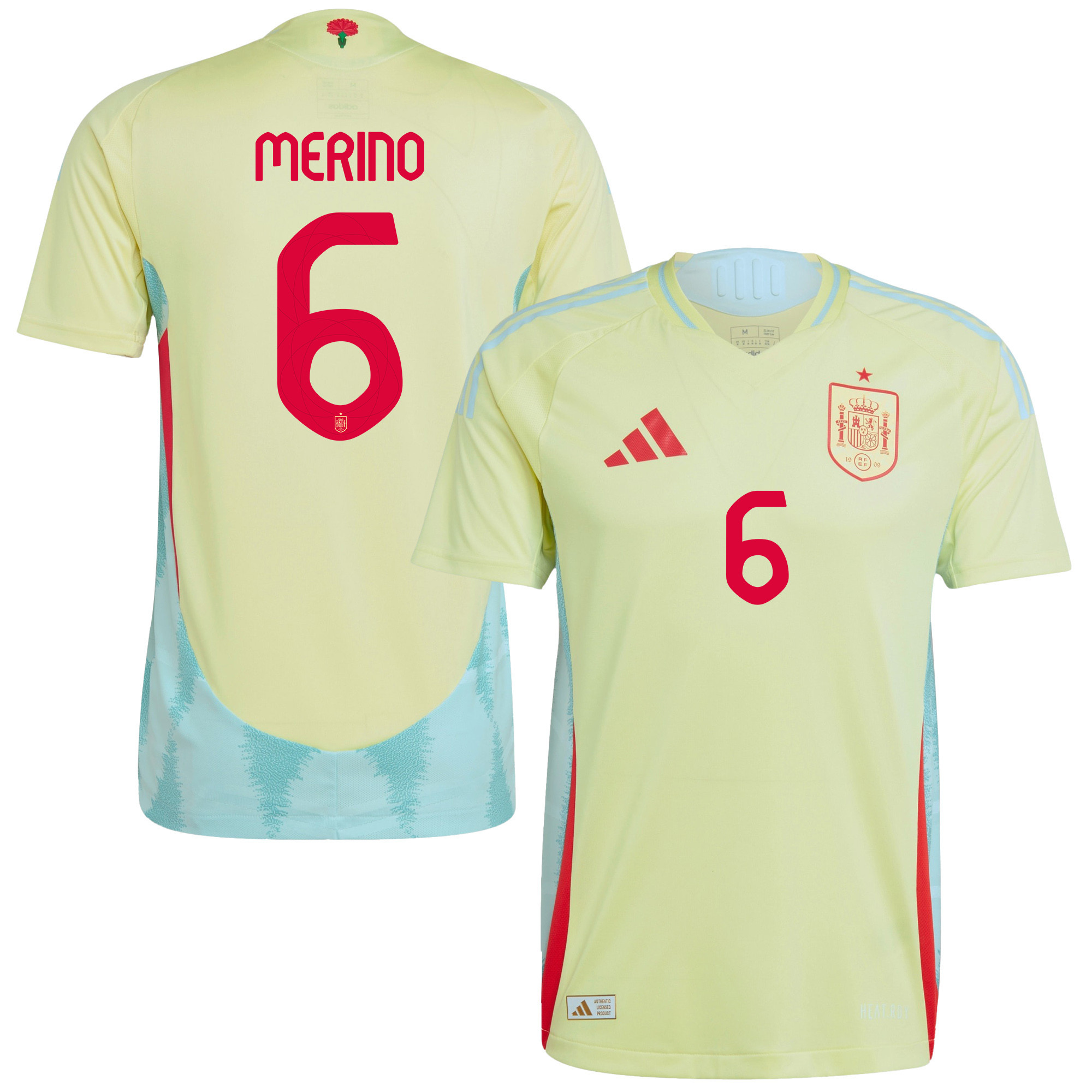 Mikel Merino 6 Spain National Team 2024 Away Men Jersey – Yellow