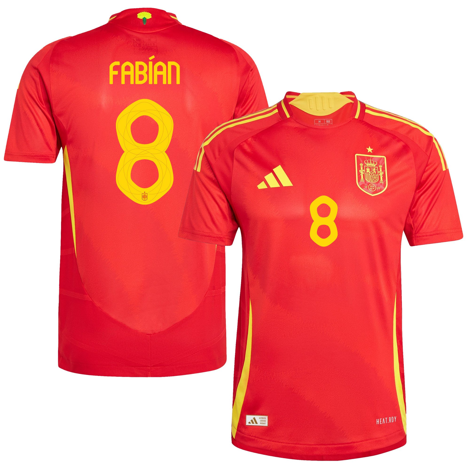 Fabin Ruiz 8 Spain National Team 2024 Home Men Jersey – Red