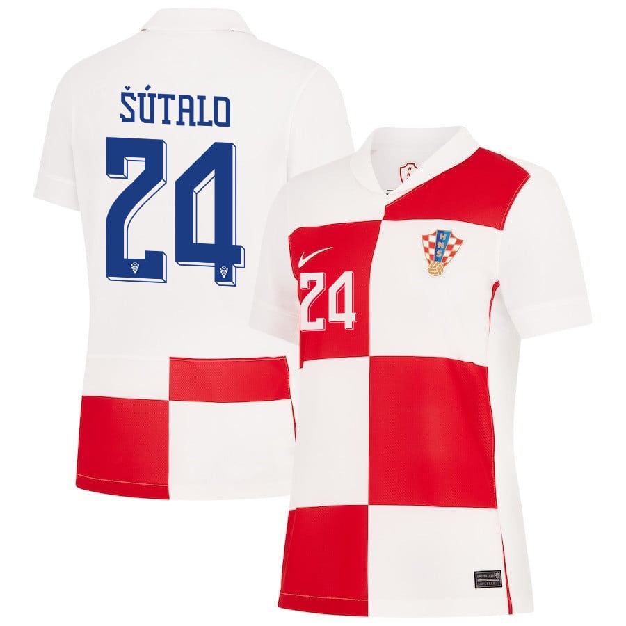 Josip utalo 24 Croatia National Team 2024 Home WOMEN Jersey – White