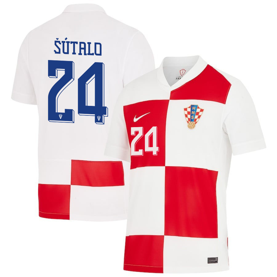 Josip utalo 24 Croatia National Team 2024 Home Men Jersey – White
