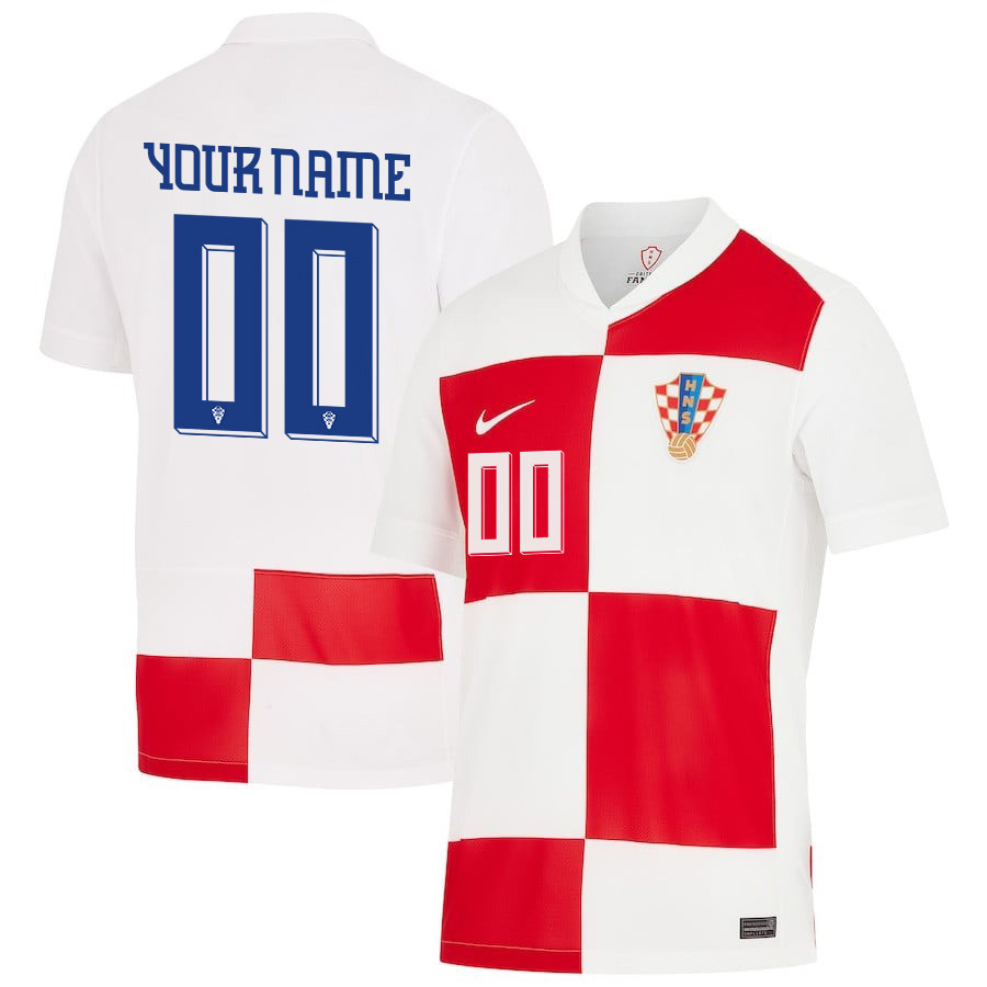 Croatia National Team 2024 Home Men Custom Jersey – White