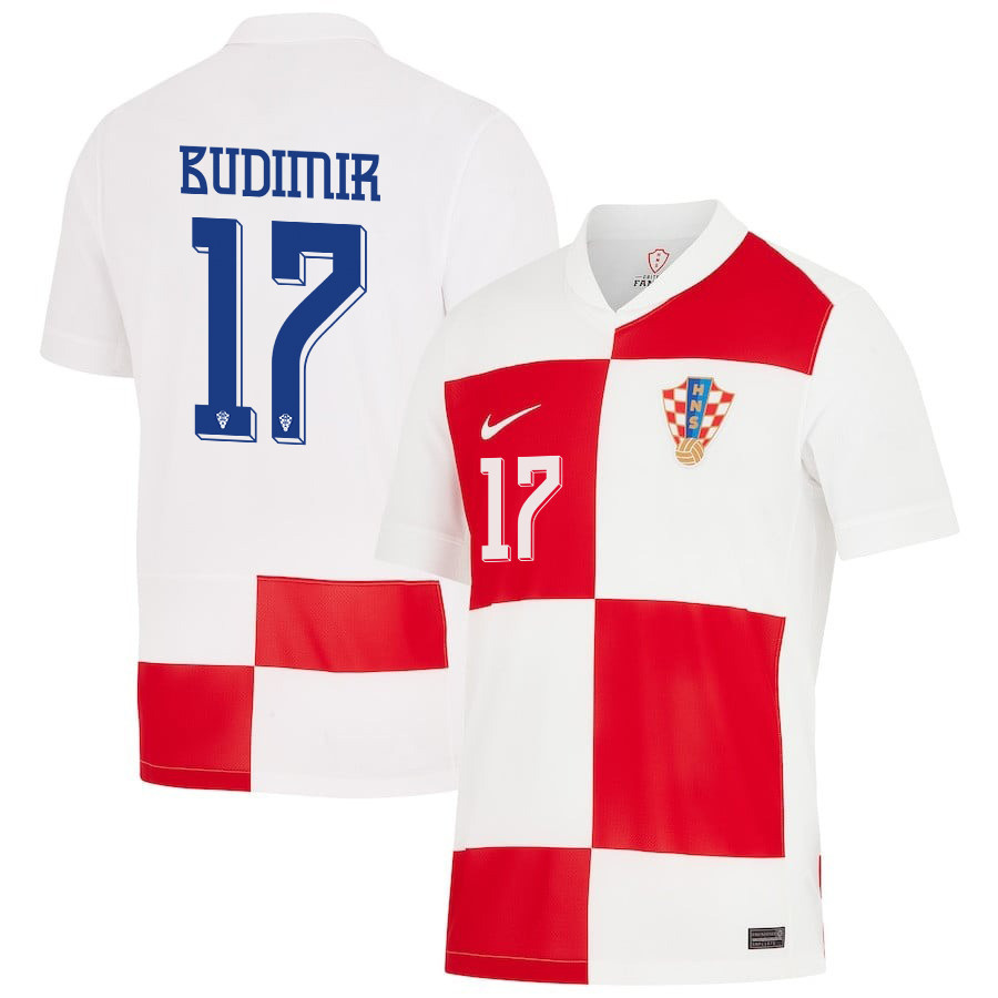 Ante Budimir 17 Croatia National Team 2024 Home Men Jersey – White