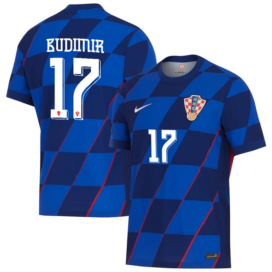 Ante Budimir 17 Croatia National Team 2024 Away Men Jersey – Blue