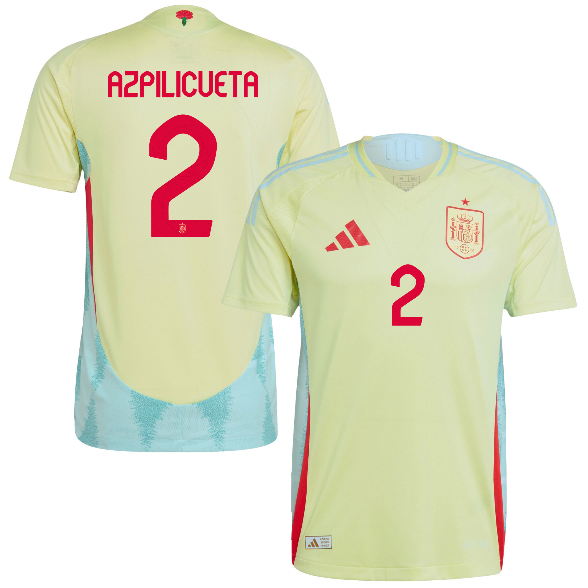 Csar Azpilicueta 2 Spain National Team 2024 Away Men Jersey – Yellow