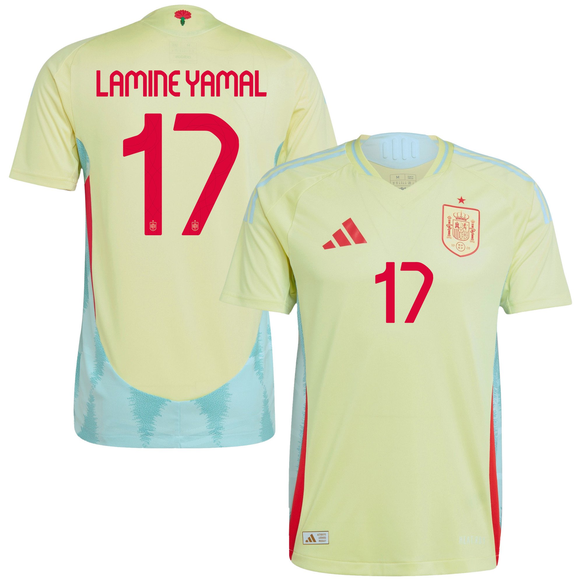 Lamine Yamal 17 Spain National Team 2024 Away Men Jersey – Yellow