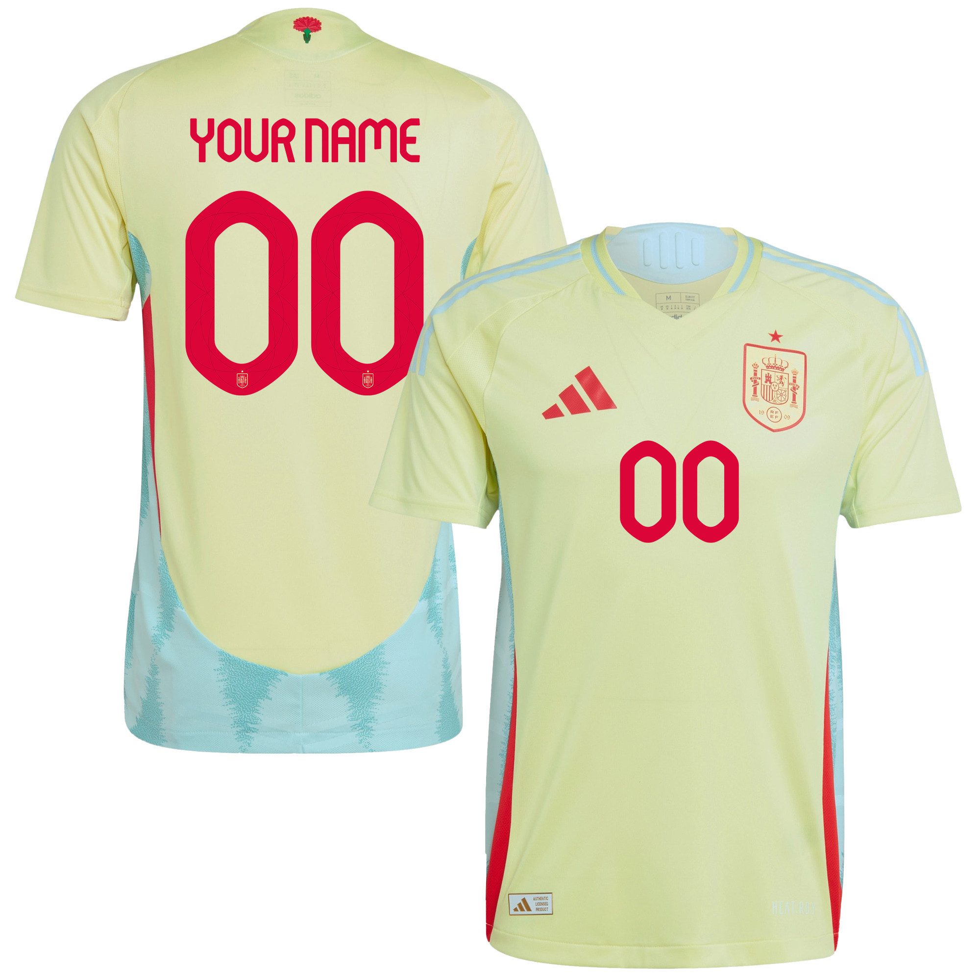 Spain National Team 2024 Away Men Custom Jersey – Yellow