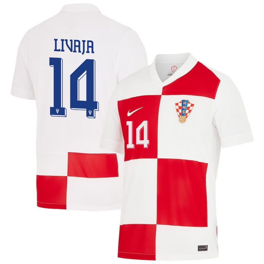 Marko Livaja 14 Croatia National Team 2024 Home Men Jersey – White