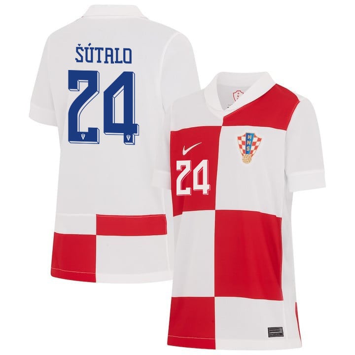 Josip utalo 24 Croatia National Team 2024 Home YOUTH Jersey – White