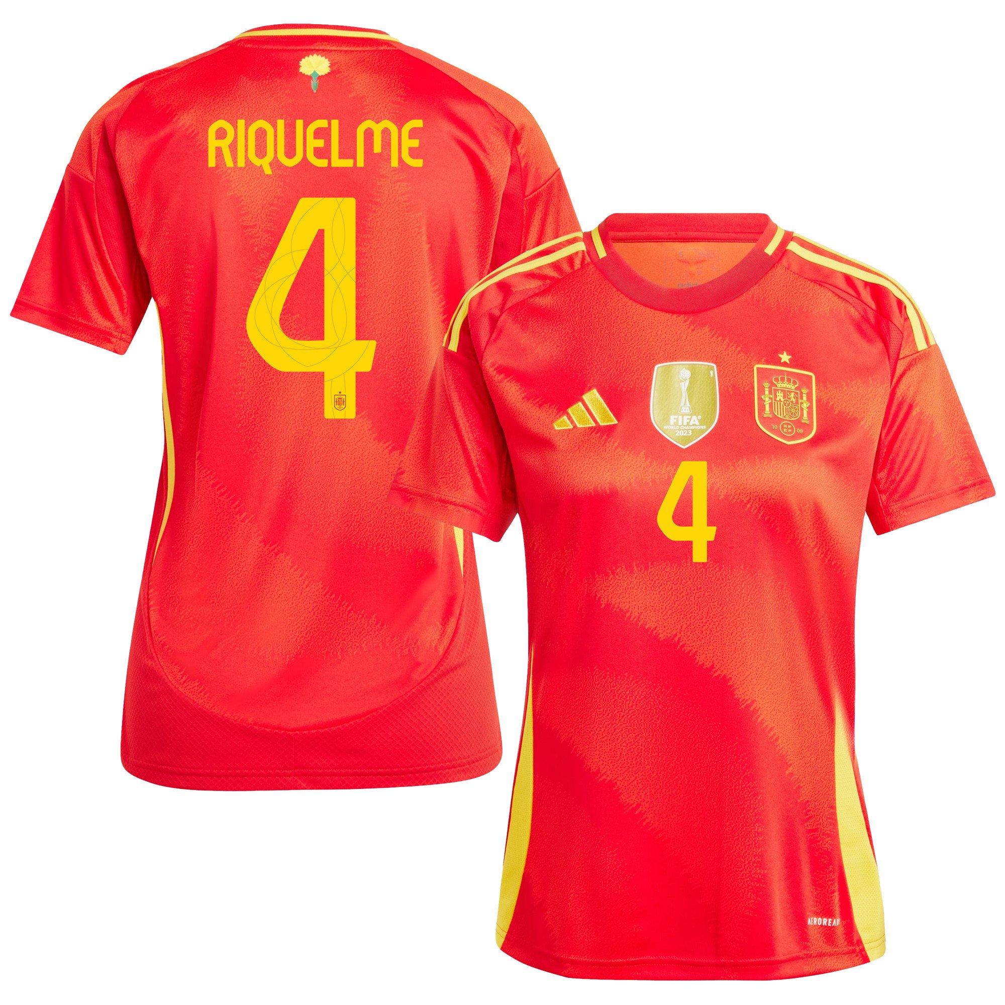 Rodrigo Riquelme 4 Spain National Team 2024 Home WOMEN Jersey – Red