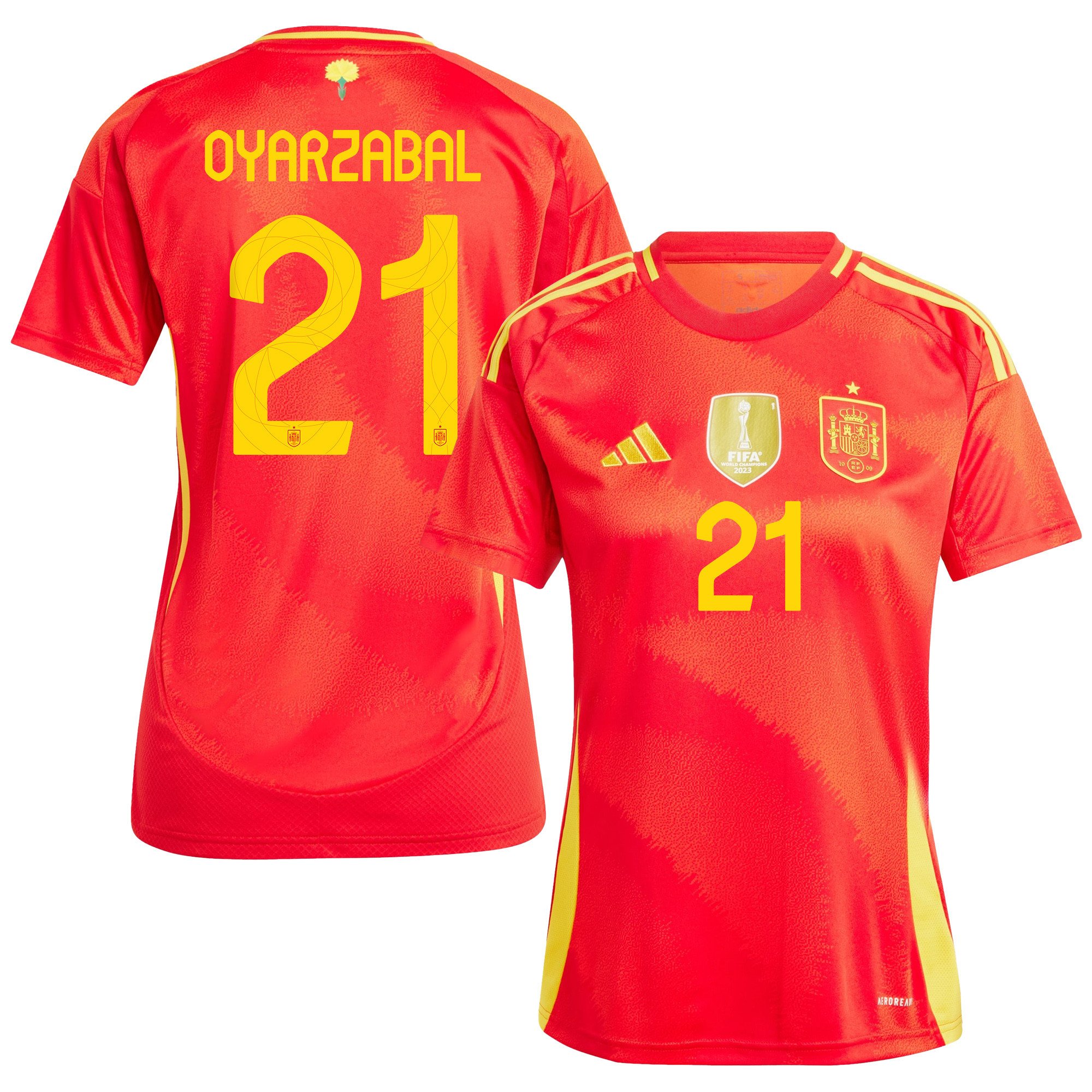 Mikel Oyarzabal 21 Spain National Team 2024 Home WOMEN Jersey – Red