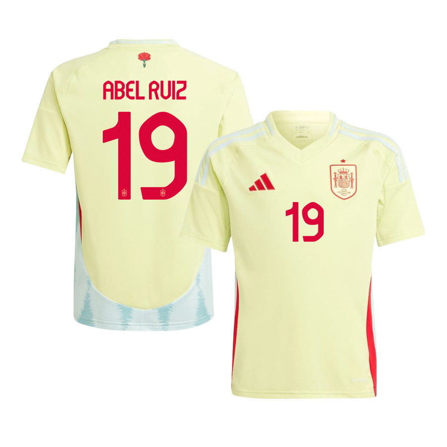 Abel Ruiz 19 Spain National Team 2024 Away YOUTH Jersey – Yellow
