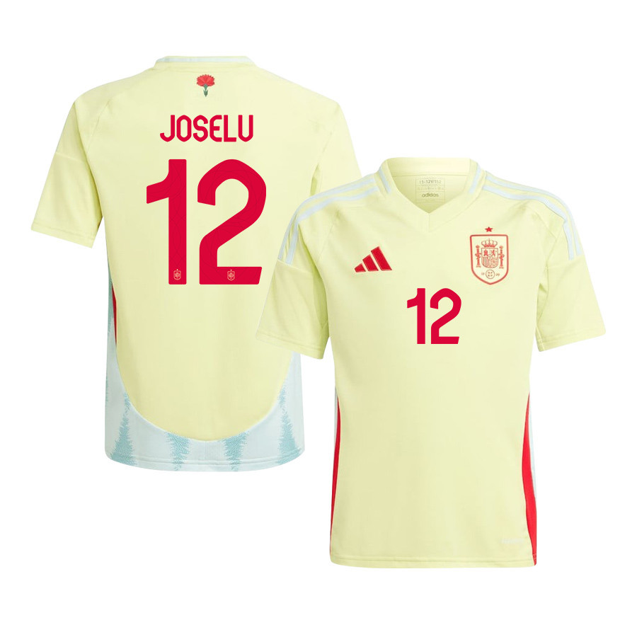 Joselu 12 Spain National Team 2024 Away YOUTH Jersey – Yellow