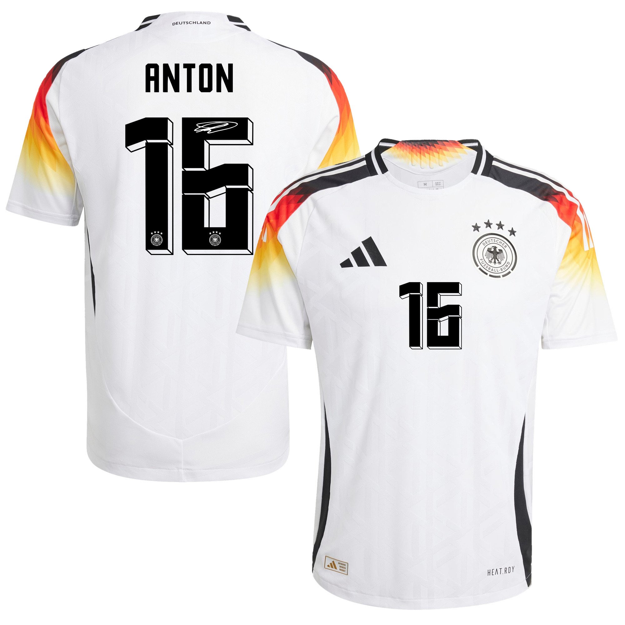 Waldemar Anton 16 Signed Germany National Team 2024/25 Home Jersey Autographed – Men