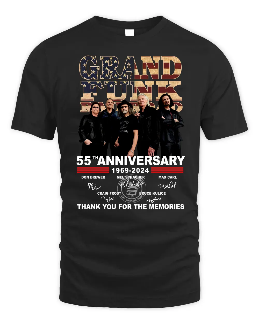 T-Shirt Grand Funk Railroad 55Th Anniversary 1969 2024 Thank You For The Memories