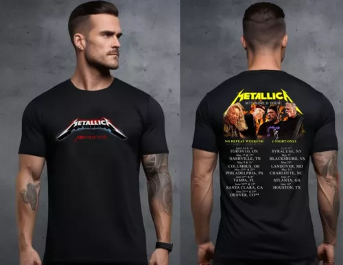 T-Shirt Metallica M72 World Tour Schedule Extends Music Rock 2025