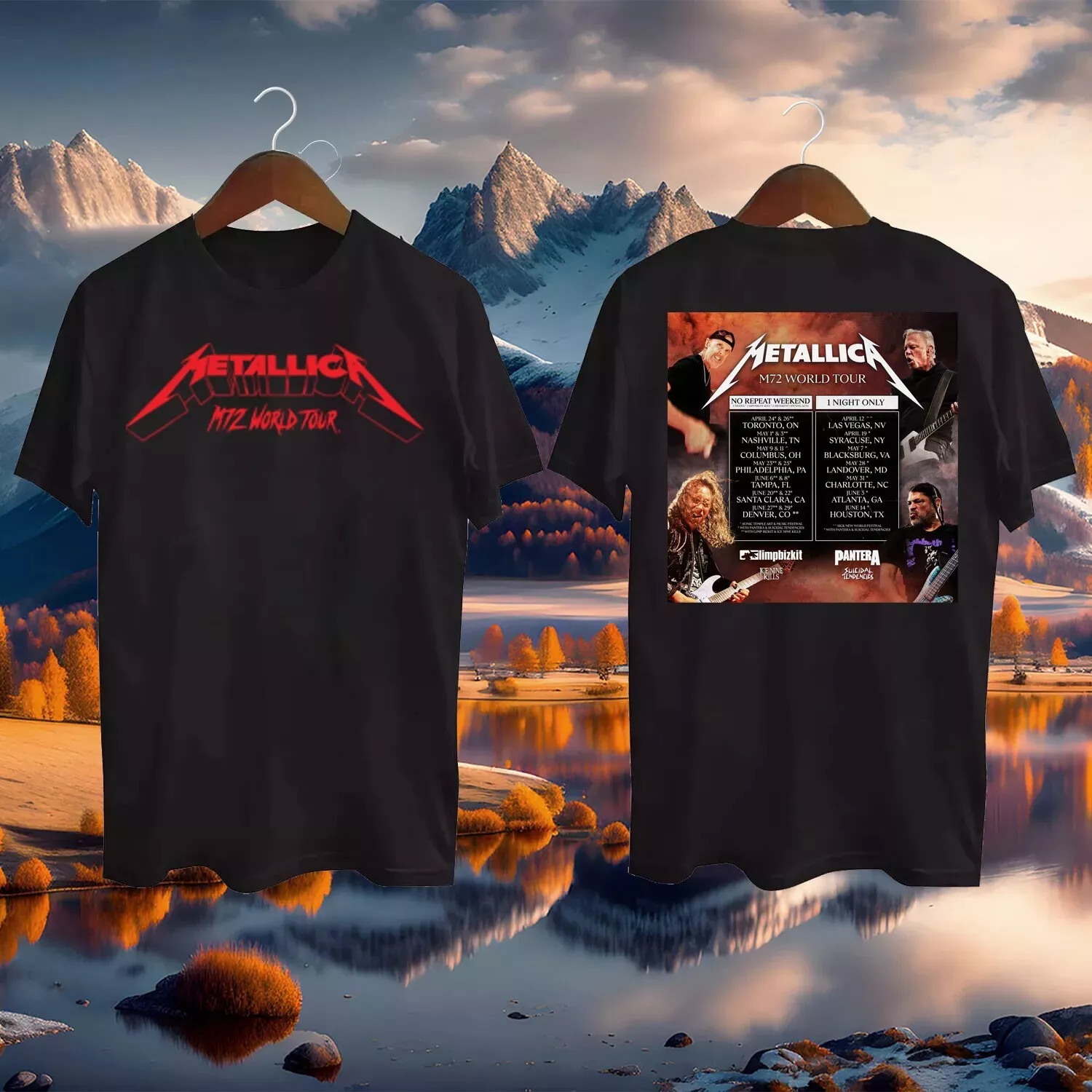 T-Shirt Metallica M72 World Tour Schedule Extends Into 2025 Gift Vintage Shirt