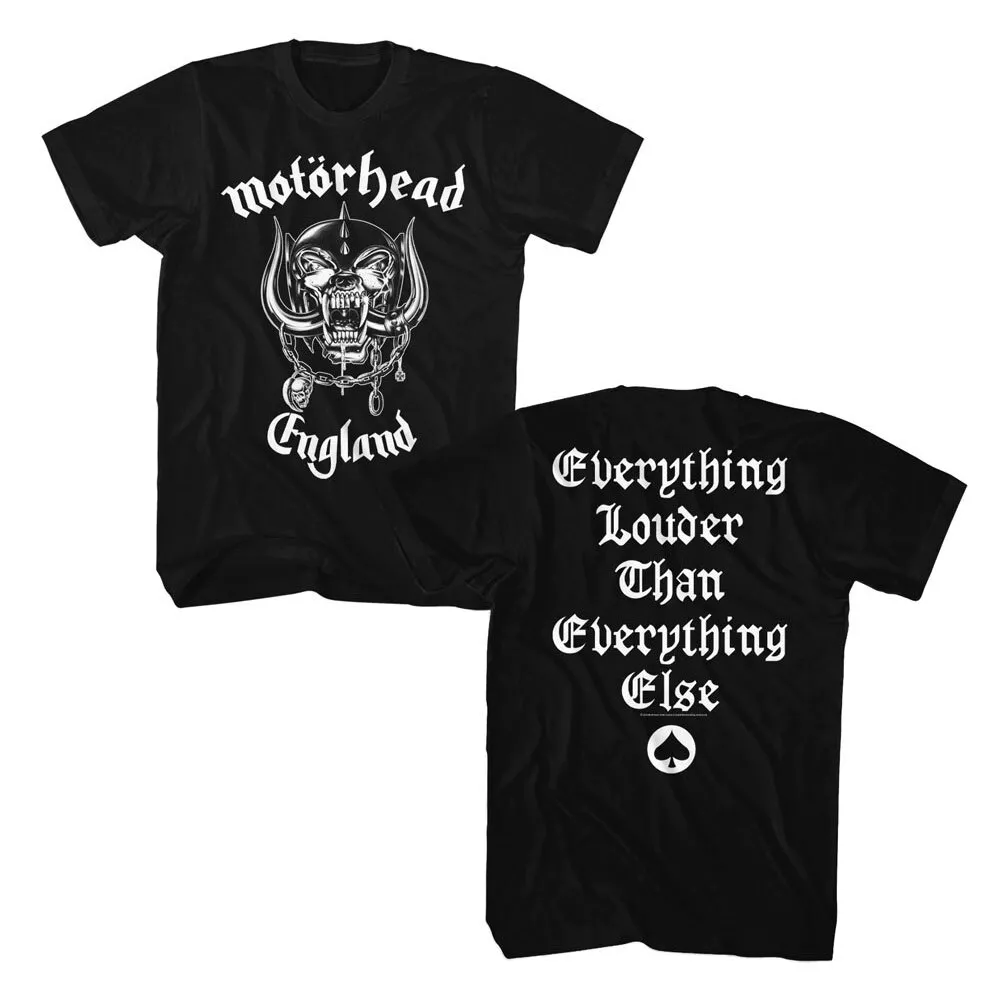 T-Shirt Motorhead Everything Louder Than Everything Else MenS Rock Band Merch
