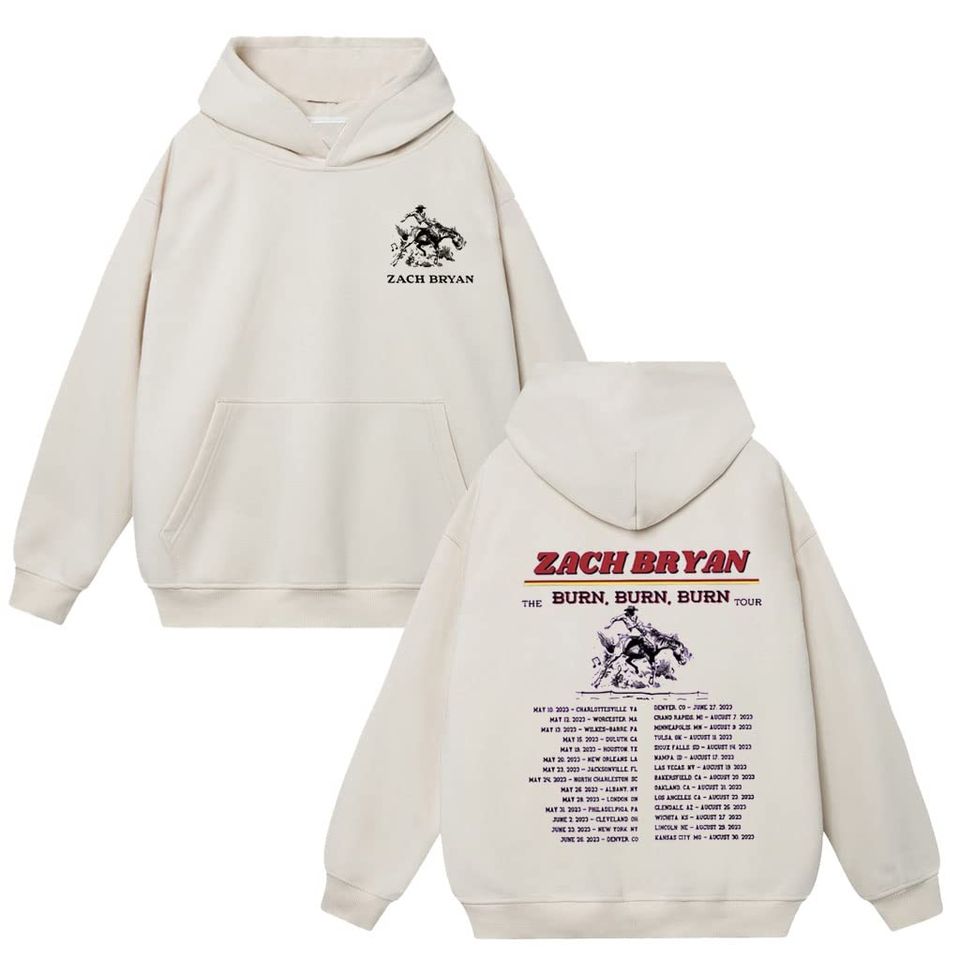 Zach Bryan Tour The Burn Burn Burn Tour Hoodie