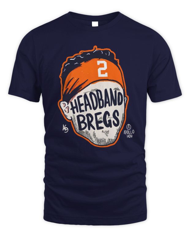 Astros Baseball Headband Bregs Shirt Apollohou – Unisex Standard T-Shirt