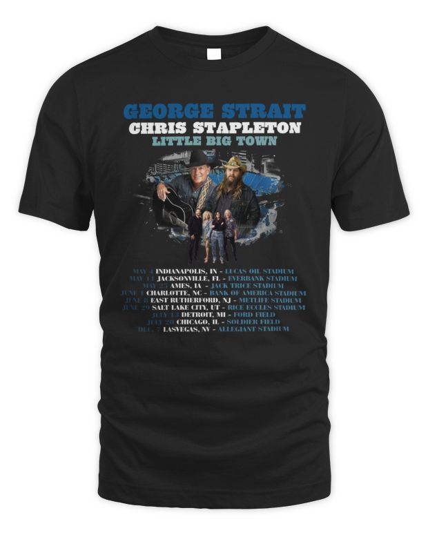 George Strait Band Chris Stapleton Little Big Town Fan 2024 – Unisex Standard T-Shirt