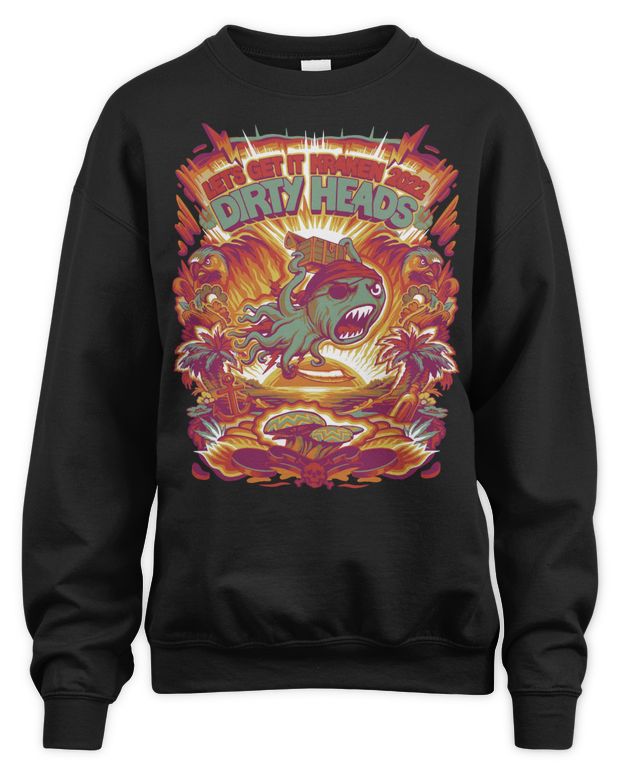 Dirty Heads Merch Let's Get It Kraken 2022 Tour Shirt - Unisex Sweatshirt