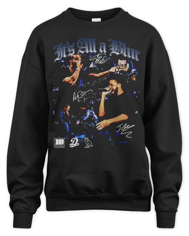 Drake Tour Merch 2024 Its All a Blur J Cole Fan Rap Shirt - Unisex Sweatshirt