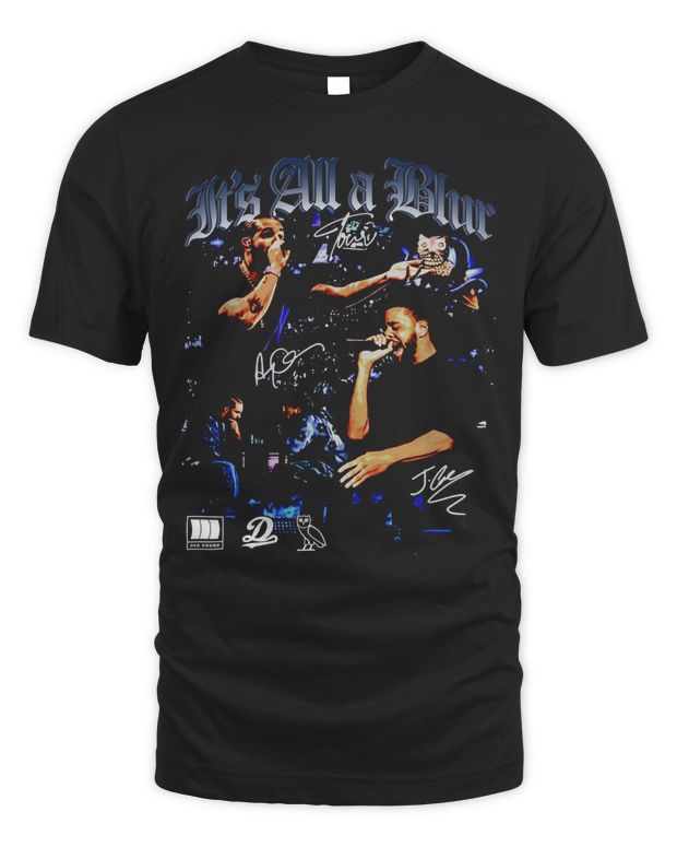 Drake Tour Merch 2024 Its All a Blur J Cole Fan Rap Shirt - Unisex Standard T-Shirt