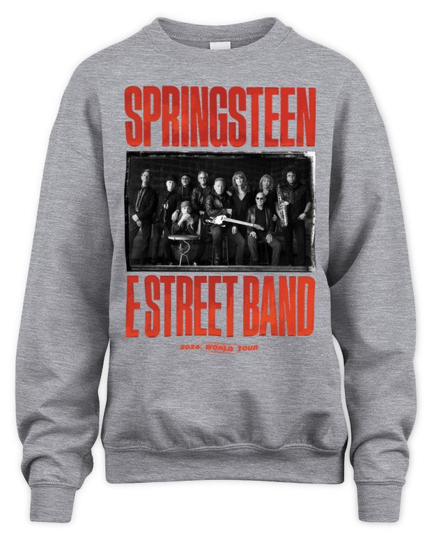 Bruce Springsteen Merchandise Springsteen & the E-Street Band 2024 World Tour Photo Shirt - Unisex Sweatshirt